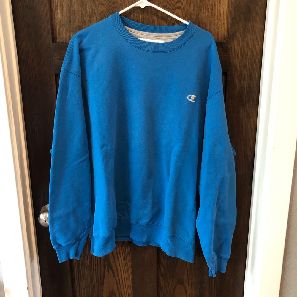 Vntg Champion Cotton Blend Long Sleeve Classic Fleece Sweatshirt unisex 2XL